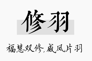 修羽名字的寓意及含义