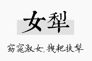 女犁名字的寓意及含义