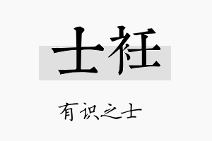 士衽名字的寓意及含义