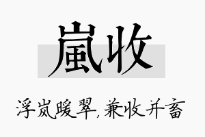 岚收名字的寓意及含义