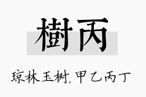 树丙名字的寓意及含义