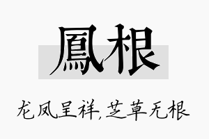 凤根名字的寓意及含义