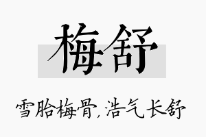 梅舒名字的寓意及含义