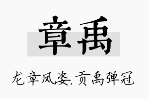 章禹名字的寓意及含义