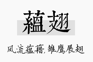 蕴翅名字的寓意及含义