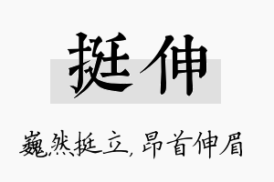 挺伸名字的寓意及含义