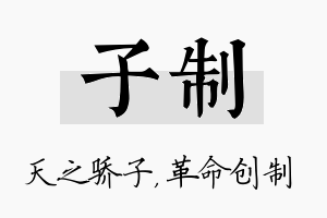 子制名字的寓意及含义