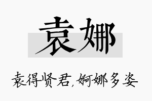 袁娜名字的寓意及含义