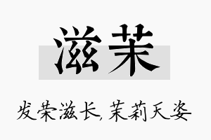 滋茉名字的寓意及含义