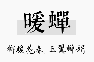 暖蝉名字的寓意及含义