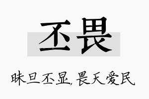 丕畏名字的寓意及含义