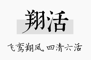 翔活名字的寓意及含义