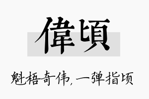 伟顷名字的寓意及含义