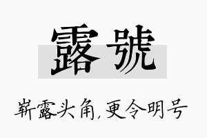 露号名字的寓意及含义