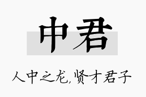 中君名字的寓意及含义