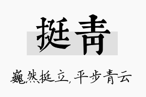 挺青名字的寓意及含义