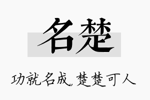 名楚名字的寓意及含义