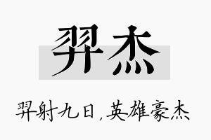 羿杰名字的寓意及含义