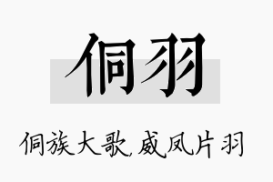 侗羽名字的寓意及含义