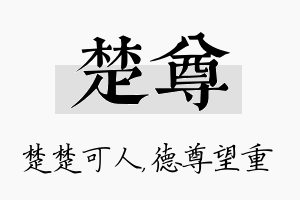 楚尊名字的寓意及含义