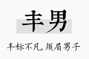 丰男名字的寓意及含义