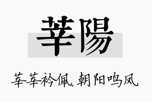 莘阳名字的寓意及含义