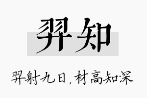 羿知名字的寓意及含义