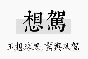 想驾名字的寓意及含义