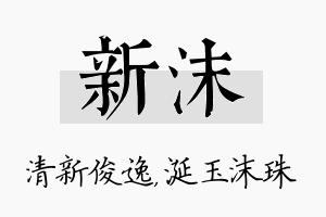 新沫名字的寓意及含义