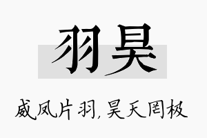 羽昊名字的寓意及含义