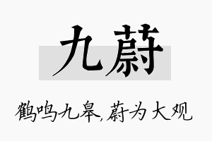 九蔚名字的寓意及含义