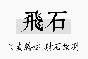 飞石名字的寓意及含义