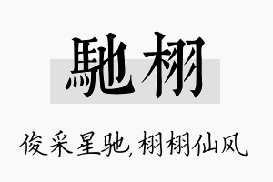 驰栩名字的寓意及含义