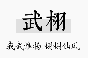 武栩名字的寓意及含义