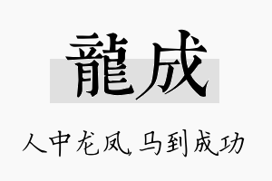 龙成名字的寓意及含义