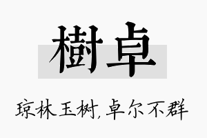 树卓名字的寓意及含义