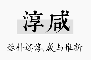 淳咸名字的寓意及含义