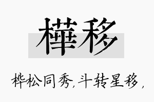 桦移名字的寓意及含义