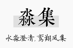 淼集名字的寓意及含义