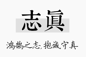 志真名字的寓意及含义