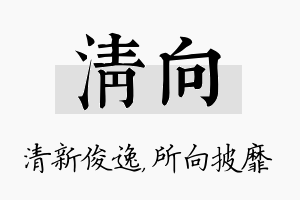 清向名字的寓意及含义