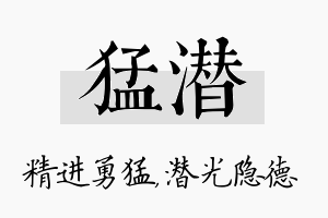 猛潜名字的寓意及含义