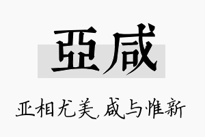 亚咸名字的寓意及含义