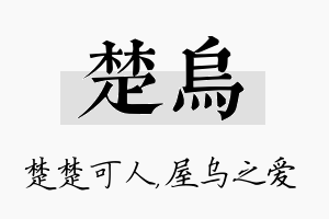 楚乌名字的寓意及含义