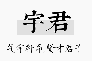 宇君名字的寓意及含义