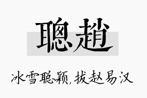 聪赵名字的寓意及含义