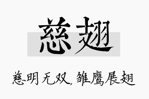 慈翅名字的寓意及含义