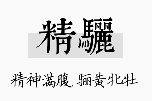 精骊名字的寓意及含义