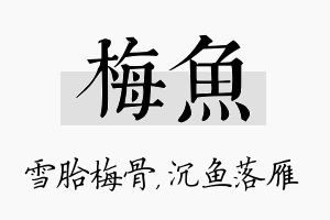 梅鱼名字的寓意及含义