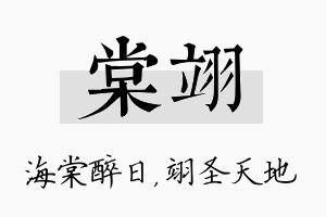 棠翊名字的寓意及含义